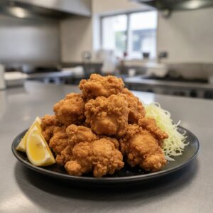 Пиле карааге с резени лимон и настъргано зеле