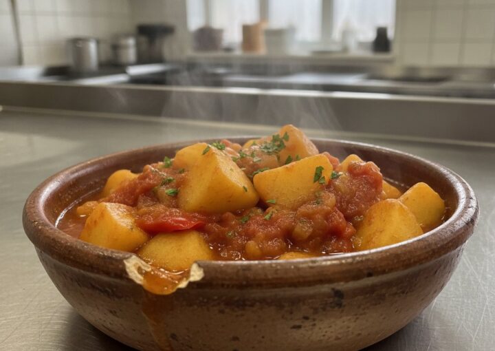 Яхния от картофи с чушки и домати